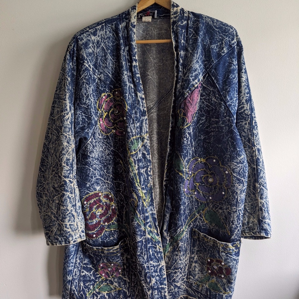 Oversized Acid Wash blazer